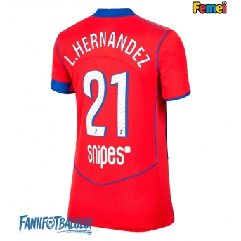 Paris Saint-Germain Lucas Hernandez #21 Tricou Fotbal Replică 2025-26 Femei Treilea